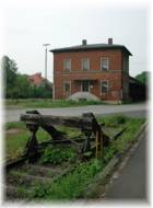 Ehemaliger Gterbahnhof Bad Kissingen mit einem toten Gleis